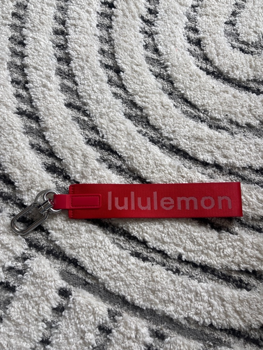 Red Lululemon Keychain